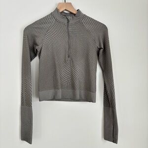 Lululemon Rest Less Cropped 1/2 Zip Long Sleeve Top Jacket 2